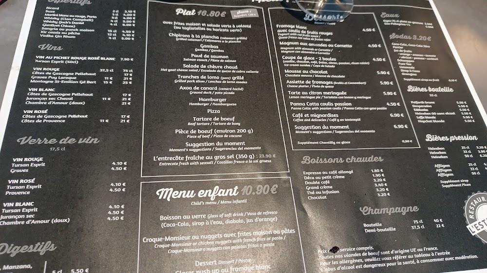 L'Estaminet - Restaurant Bar - Menu Image 3